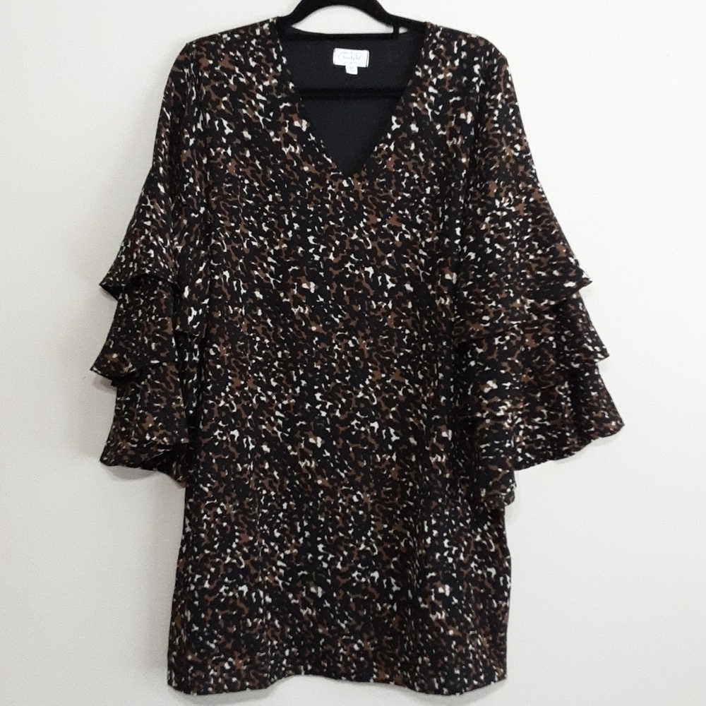 Mud pie Anthropologie women dress M brown casual vacation goth grunge Y2K